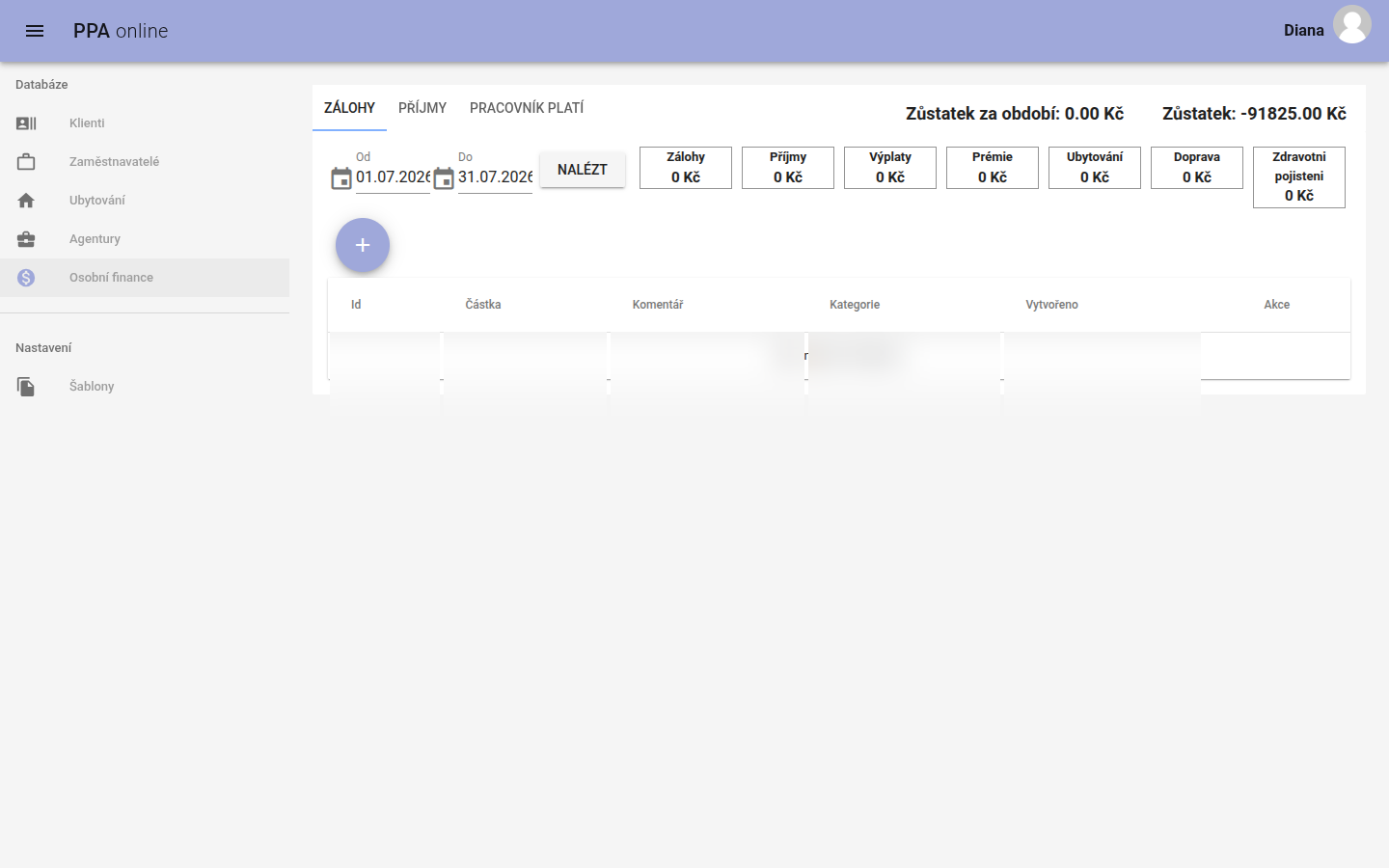 Personal finance dashboard